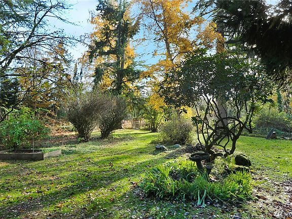 Peaceful and sunny, south-facing, winter backyard.