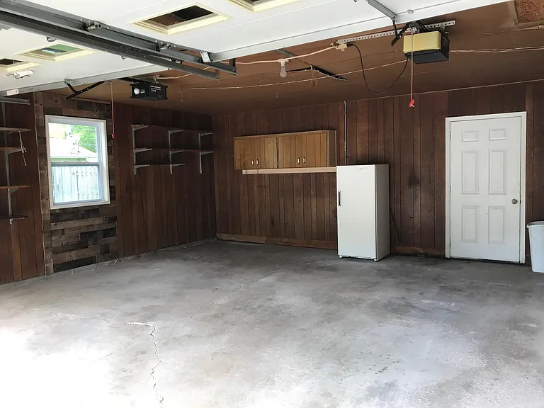 2 car garage with storage.