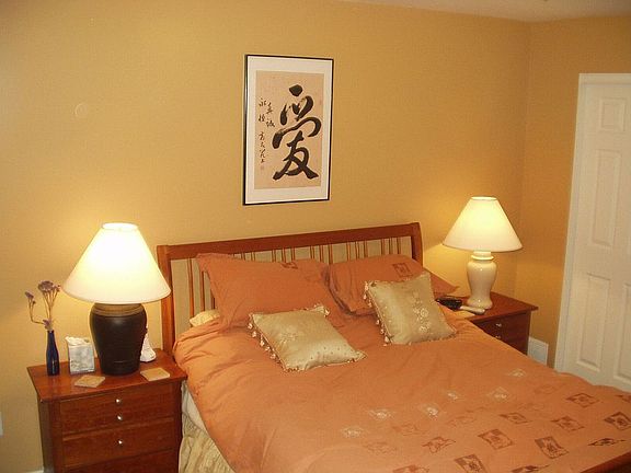 The basement bedroom