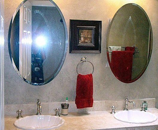 Guestbath with custom cabinets & lighted skylight