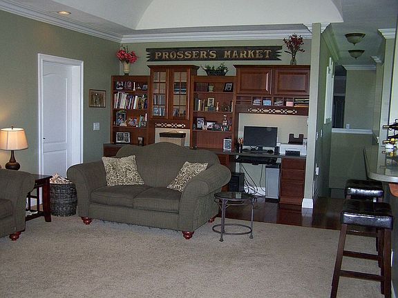 Rear wall of living room