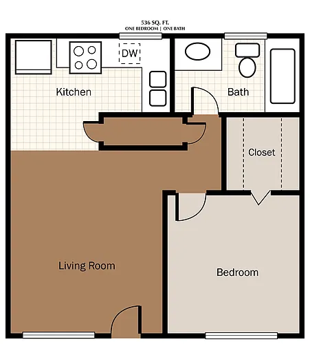Floor plan 1x1 II