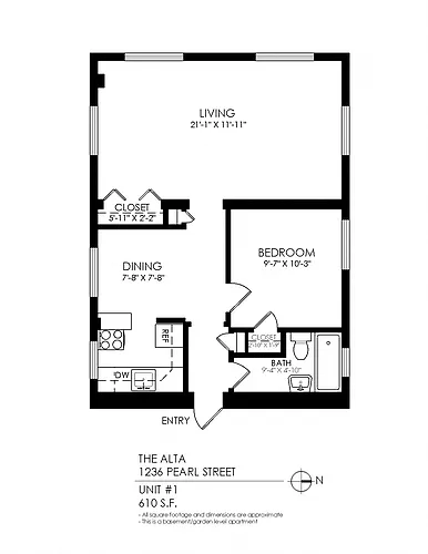 Floor plan 1 Bedroom