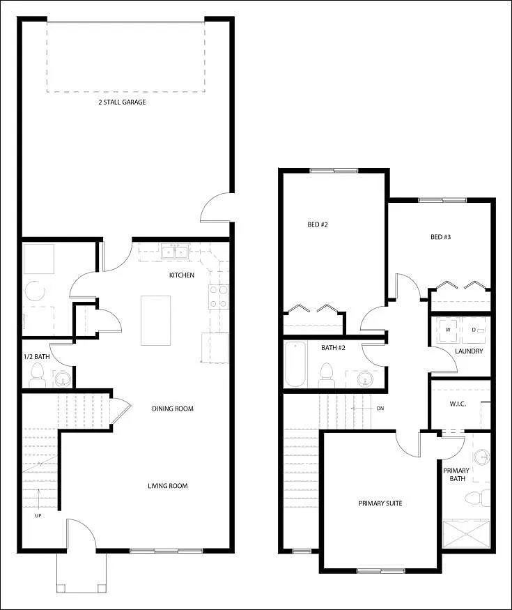 Floor plan 3 Bed / 2.5 Bath 1,699 sq. ft.