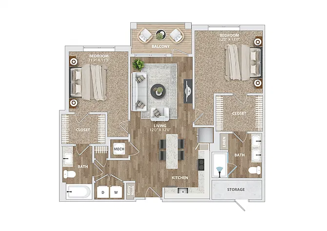 Floor plan B7B