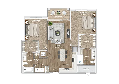 Floor plan B7B