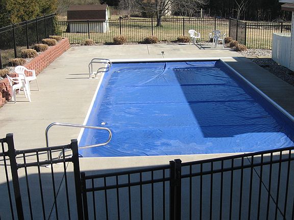 Pool with the cover on it