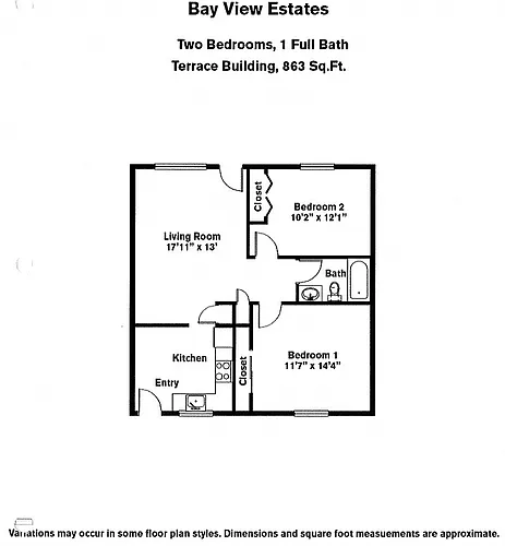 Floor plan 2 BR - Terrace