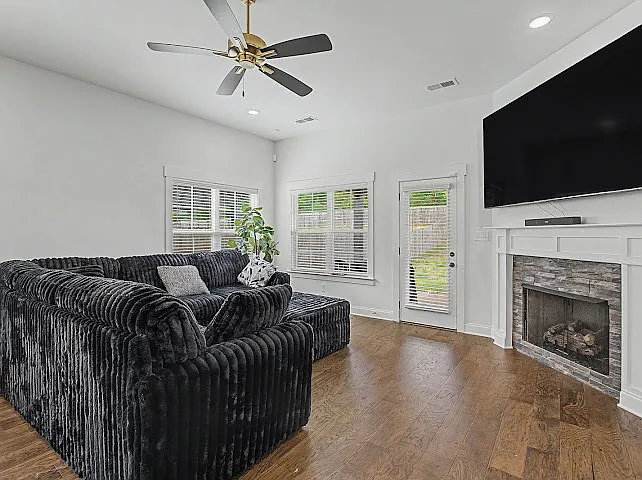 Living Room With Back Patio Access