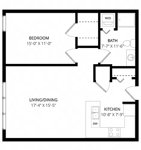 Floor plan Plan 8 1x1