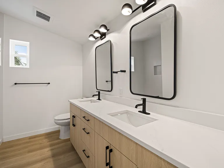 Master bath with two vanities
