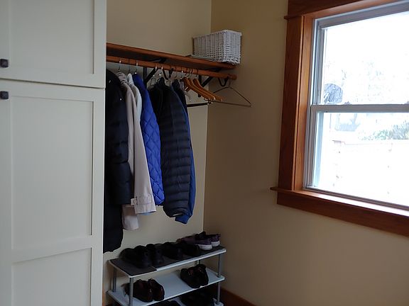 Closet area and pantry in rear entry