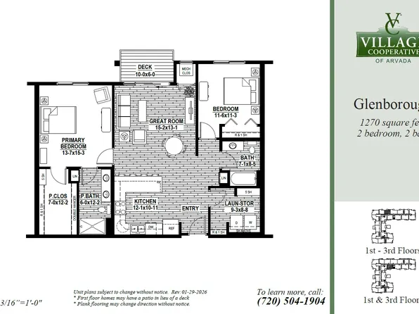 Glenborough Plan, Village Cooperative of Arvada (Active Adults 62+)