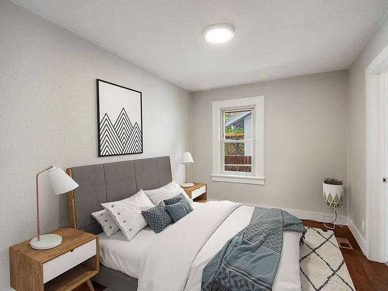 Bedroom 2. This image shows a virtually furnished space. Bedrooms come unfurnished.