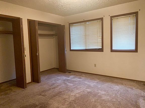 Master bedroom with ample closet space.