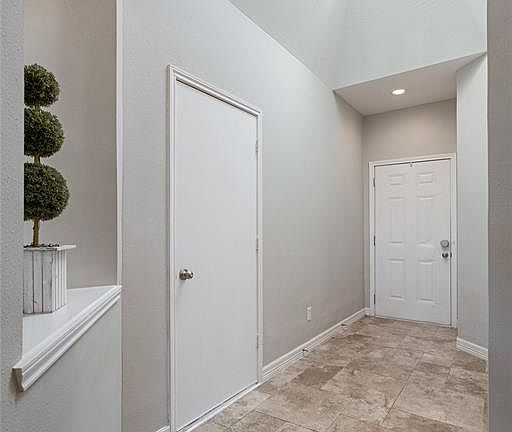 The sky light brings an abundance of light into the front entrance.