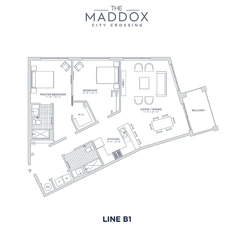 Floor plan The Maddox at City Crossing - B1