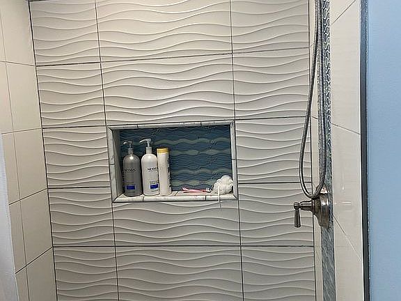 Custom shower- upgraded tile