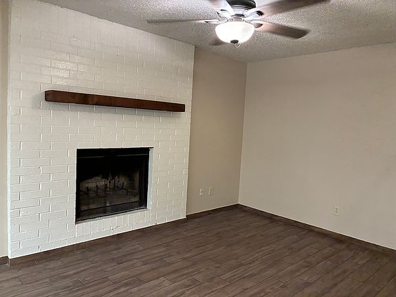 Wood burning fireplace