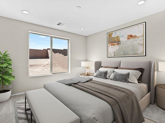 Spacious owner s suite with private bath.