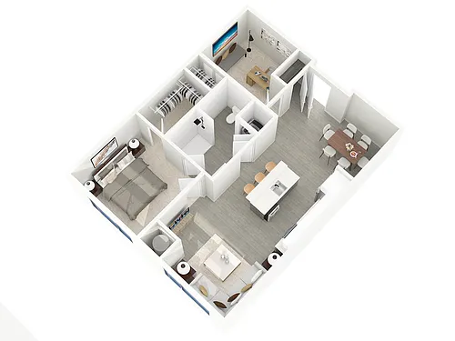 Floor plan One Bedroom Den