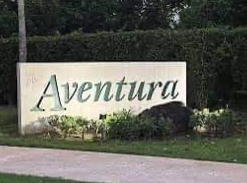 Aventura apartment complex entrance