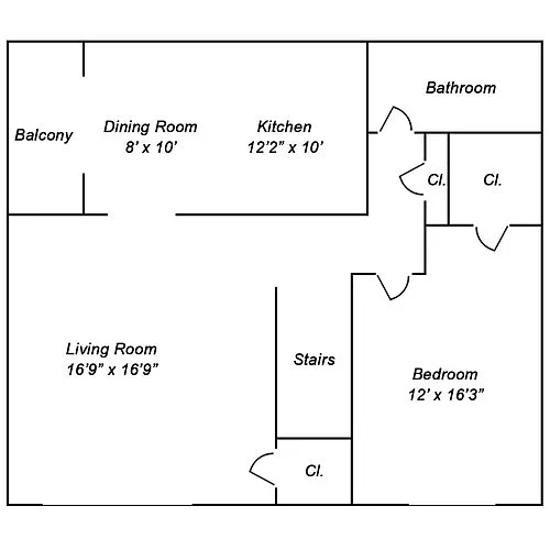Floor plan 1 Bedroom