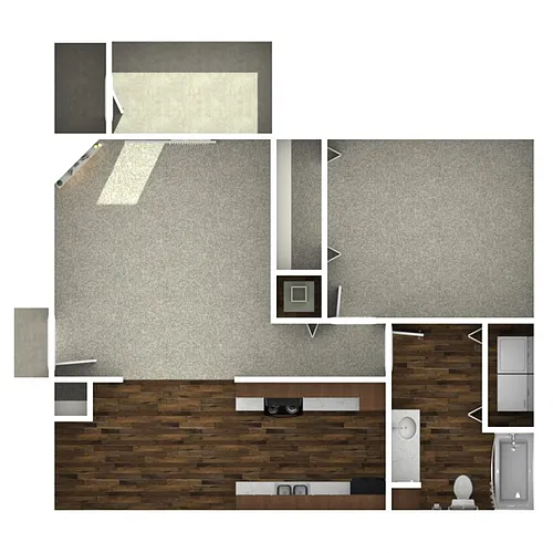 Floor plan Columbus - 1 Bed, 1 Bath