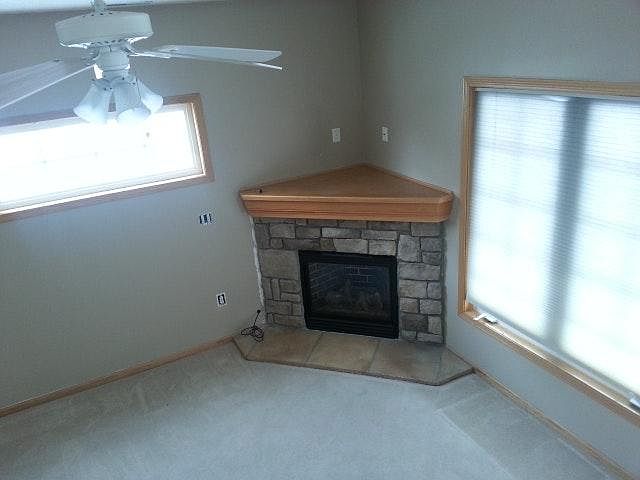 great corner fireplace