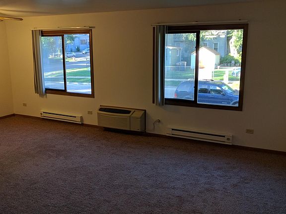 Spacious living room and adjoining dining area