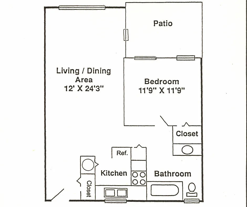 Floor plan One Bedroom
