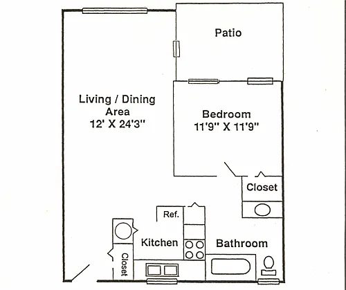 Floor plan One Bedroom