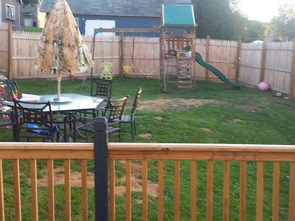 fenced in backyard