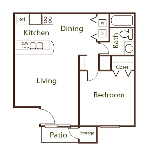 Floor plan 1 Bedroom