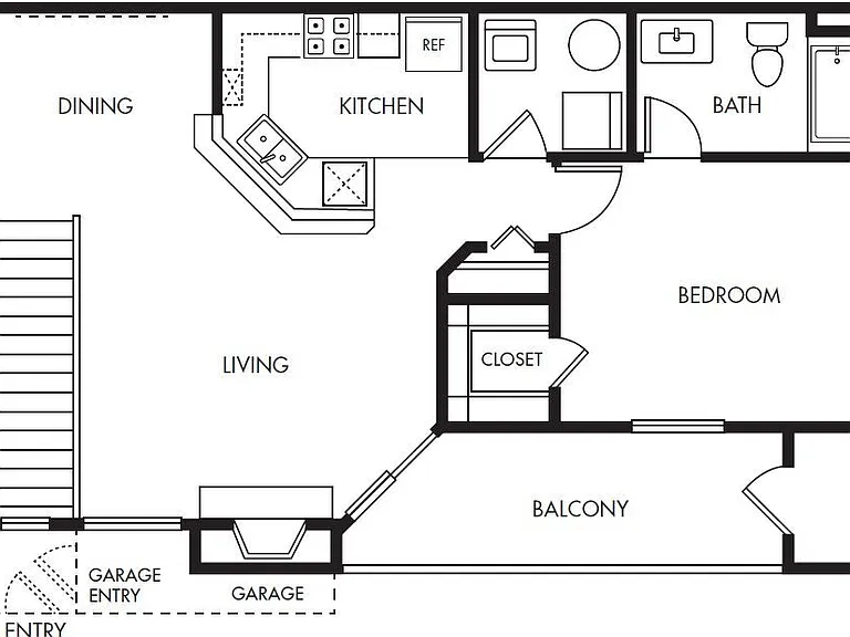 Contemporary floor plan Commons at Briargate