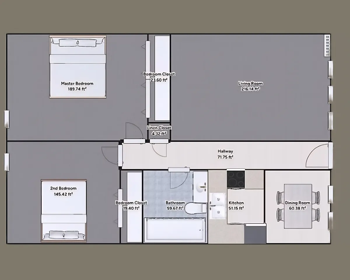 Floor plan 2 Bedroom