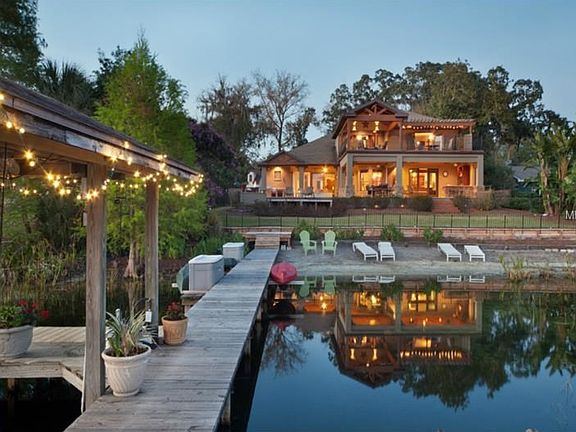 Back of the house taken from the boat dock.
