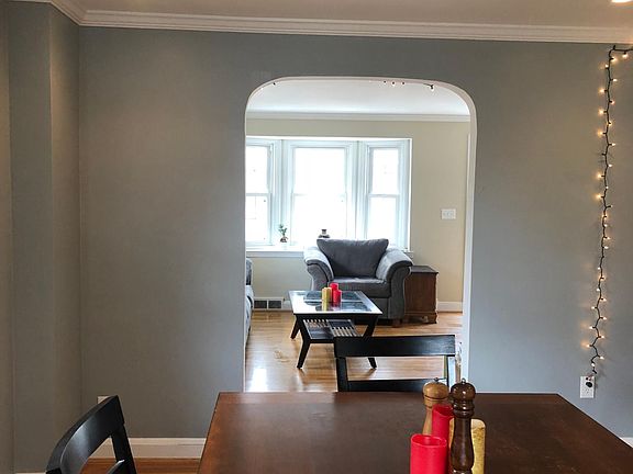 looking from dinning room into living room