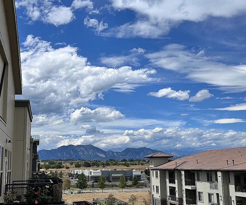 looking west from balcony