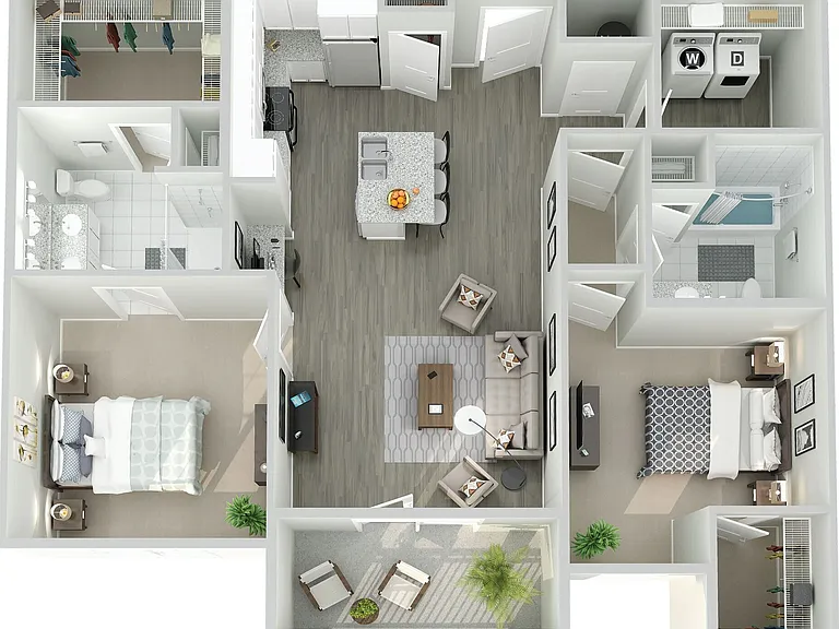B2I floor plan The Peak at Nichols Plaza