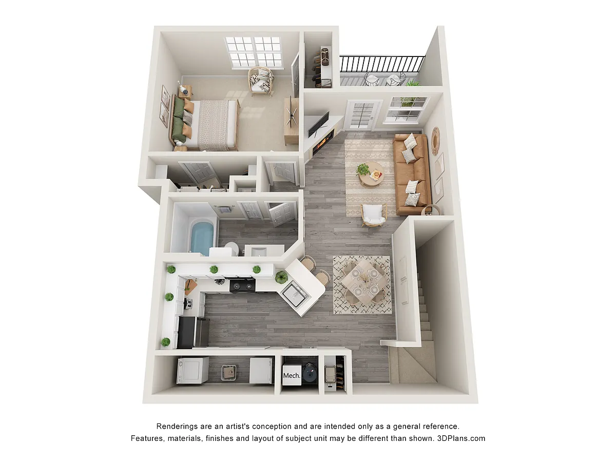 Floor plan The Water Lily with Attached Garage