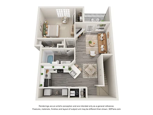 Floor plan The Water Lily with Attached Garage