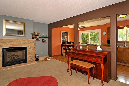 Very open living space in this unique and inviting floor plan