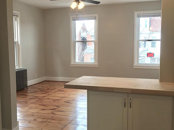 Kitchen into living room