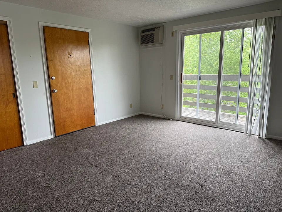 Living room with view of balcony