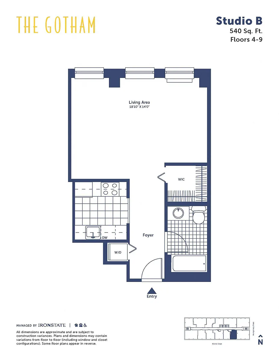 Floor plan Studio B