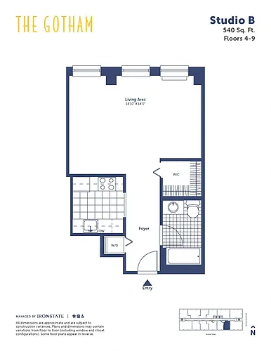 Floor plan Studio B