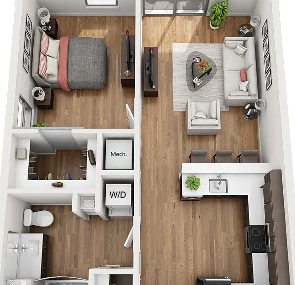 A1b floor plan La Plaza Village