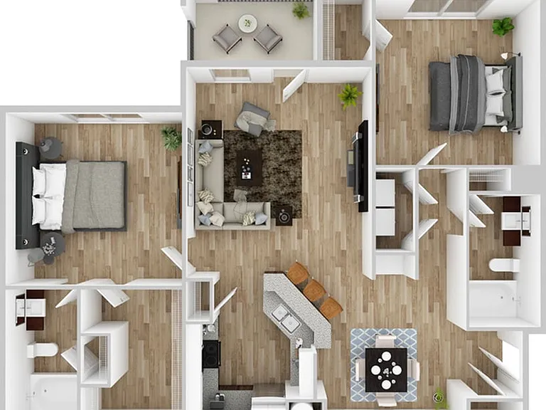 2 Bedroom | 2 Bath | 1186 SF | Renovated 2 Bedroom | 2 Bath | 1186 SF | Renovated