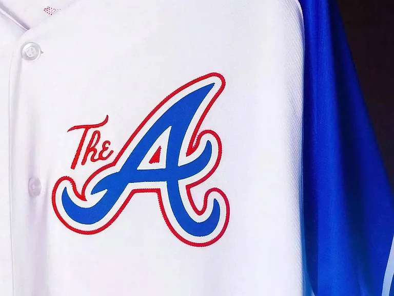 Atlanta Braves Jersey Detail Highlighting Local Team Spirit Near The Elden Galleria